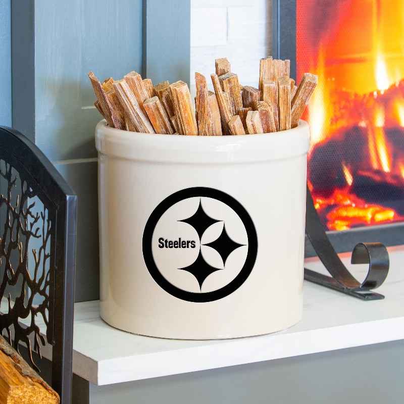 NFL Team Logo Stoneware Crock - Pittsburgh Steelers